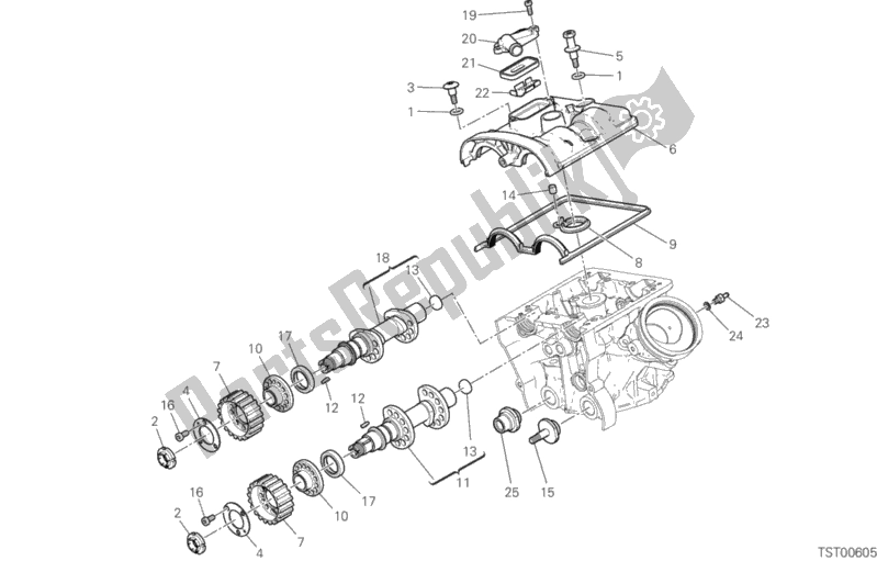 Wszystkie części do Pionowa G? Owica Cylindra - Rozrz? D Ducati Multistrada 950 Brasil 2018